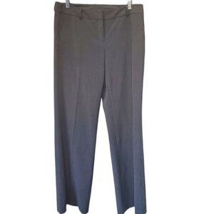 NEW YORK & CO Womens Pants‎ SZ6 Plaid Wide Leg Charcoal Highrise Business Casual